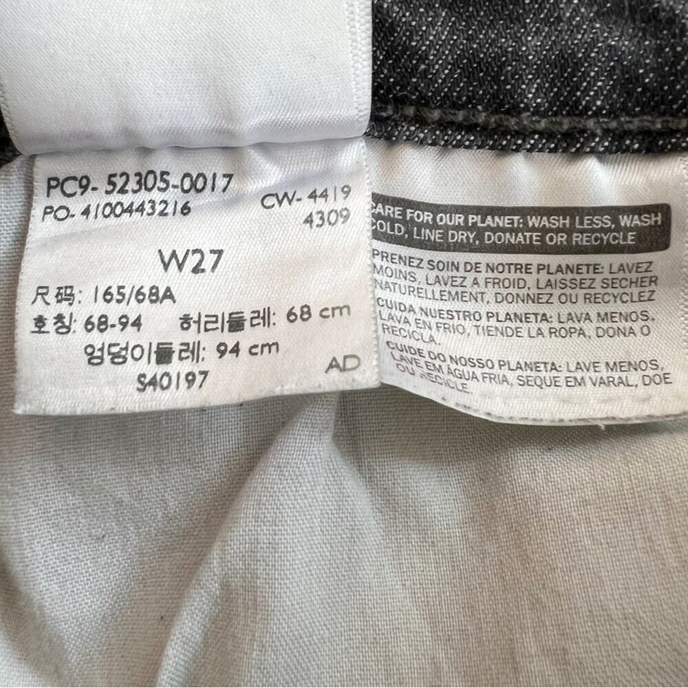 Levi's Wedgie Raw Hem Skinny Jeans Charcoal/Faded Black Size 27 - Picture 10 of 16